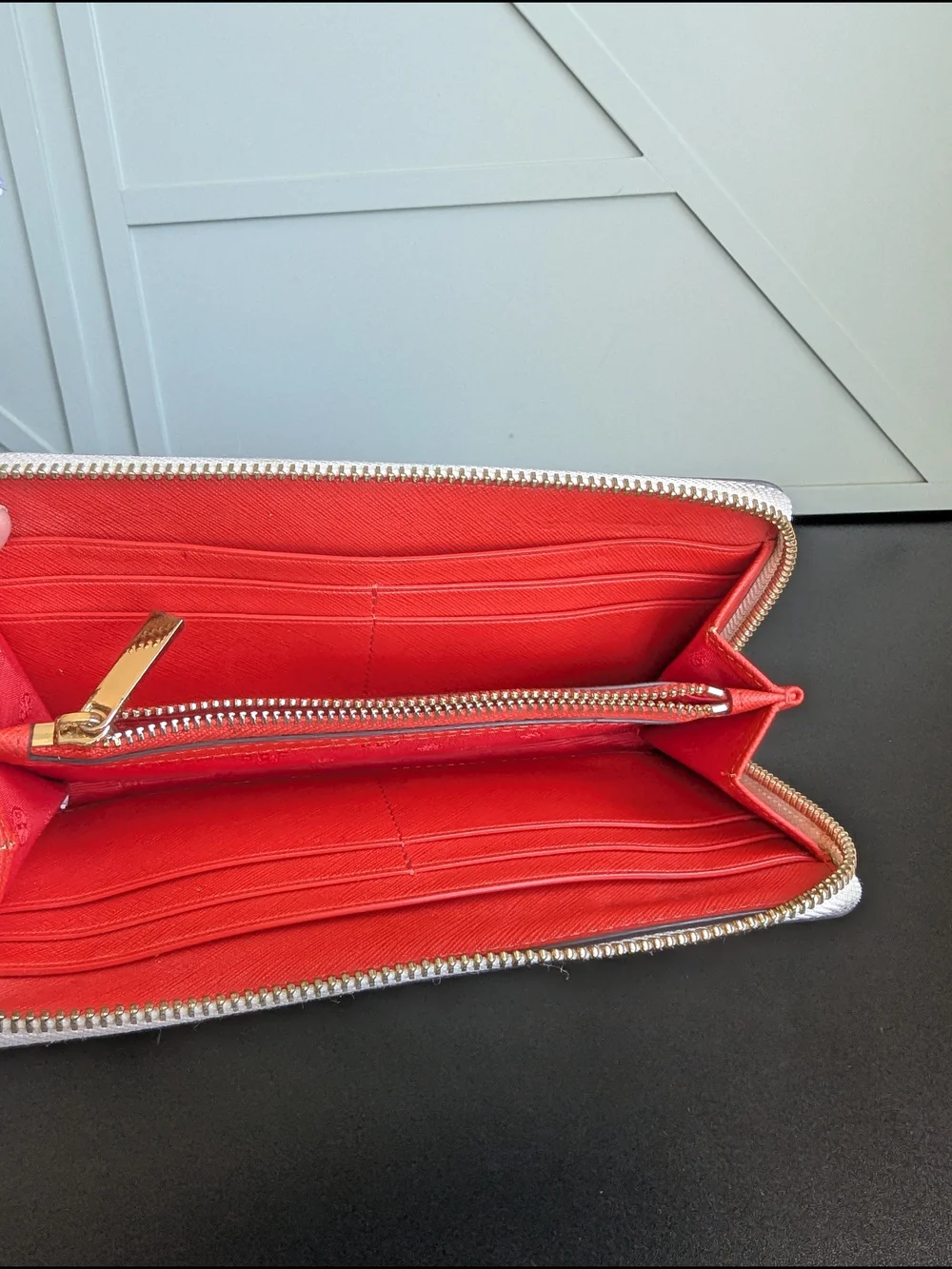 Tory Burch White Multicolor Floral & Bird Zip Wallet